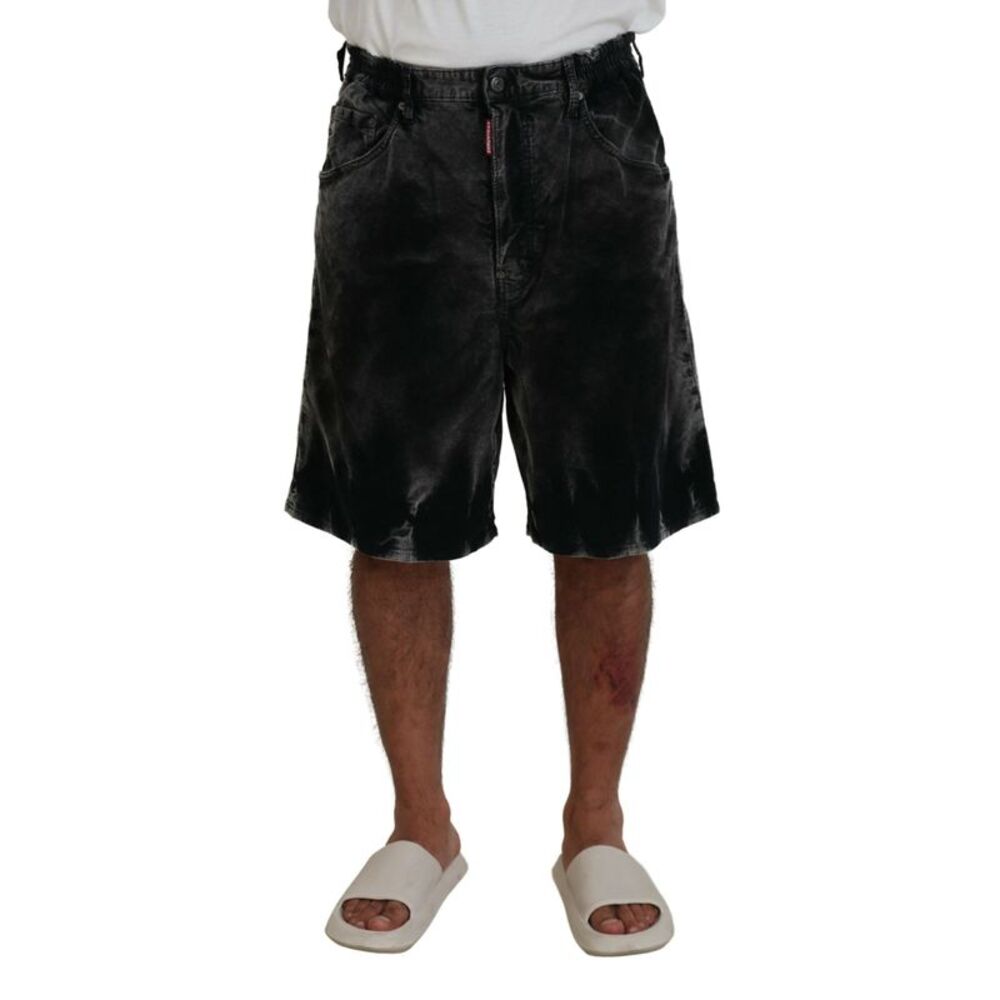 Dsquared² Gray Cotton Corduroy Bermuda Men's Shorts